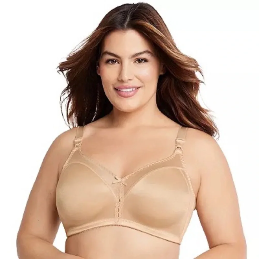⚡️ SALE NWT Bali Double Support U-Back Wireless Bra in White - Picture 5 of 6